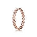 Δαχτυλίδι καρδιά, 14K rose gold-plated
