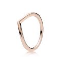 Δαχτυλίδι, wishbone 14K rose gold-plated