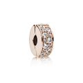 Κλιπ 14K rose gold-plated με κυβική ζιρκόνια και σιλικόνη