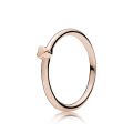Δαχτυλίδι 14K rose gold-plated, καρδιά