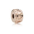 Κλιπ 14K rose gold-plated, καρδιές