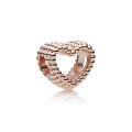 Σύμβολο 14K rose gold-plated, καρδιά με φυσαλίδες