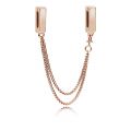 Αλυσίδα ασφαλείας 14K rose gold-plated, PANDORA Reflexions