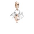 Κρεμαστό 14K rose gold-plated με κυβ. ζιρκόνια, οικογένεια