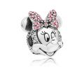 Κλιπ με λευκή και ροζ κυβική ζιρκόνια, Disney Minnie