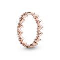 Δαχτυλίδι 14K rose gold-plated, καρδιές