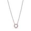Κολιέ 14K rose gold-plated με κυβ. ζιρκόνια (διπλής όψεως) λογότυπο PANDORA