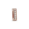 Σύμβολο κλιπ 14K rose gold-plated με κυβική ζιρκόνια, PANDORA Reflexions
