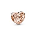 Σύμβολο 14K rose gold-plated με κυβική ζιρκόνια, καρδιά δέντρο της οικογένειας