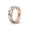 Δαχτυλίδι 14K rose gold-plated με κυβική ζιρκόνια