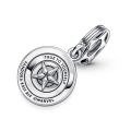 Κρεμαστό ασ. 925 με πολύχρωμο σμάλτο, Marvel Captain America Shield