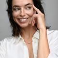 Κολιέ με ροζ επίστρωση χρυσού 14Κ & κυβική ζιρκόνια