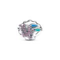 Σύμβολο ασ. 925 με κρύσταλλα & σμάλτο, κοχύλι, Disney The Little Mermaid
