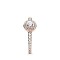 Δαχτυλίδι 14K rose gold-plated με στρογγυλή κυβική ζιρκόνια