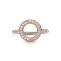 Δαχτυλίδι 14K rose gold-plated με κυβική ζιρκόνια
