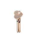 Δαχτυλίδι 14K rose gold-plated, καρδιά