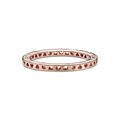 Δαχτυλίδι 14K rose gold-plated, λογότυπο PANDORA, καρδιά