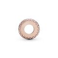 Διαχωριστικό καρδιά με pave κυβ. ζιρκόνια, 14K rose gold-plated