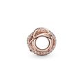 Σύμβολο με κυβ. ζιρκόνια, 14K rose gold-plated