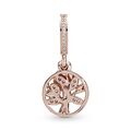 Κρεμαστό 14K rose gold-plated με κυβική ζιρκόνια, δέντρο της οικογένειας