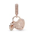 Κρεμαστό 14K rose gold-plated με κυβική ζιρκόνια, καρδιά