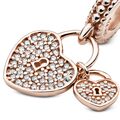 Κρεμαστό 14K rose gold-plated με κυβική ζιρκόνια, καρδιά