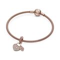 Κρεμαστό 14K rose gold-plated με κυβική ζιρκόνια, καρδιά