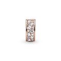 Κλιπ 14K rose gold-plated με κυβική ζιρκόνια και σιλικόνη