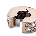 Κλιπ 14K rose gold-plated με κυβική ζιρκόνια και σιλικόνη
