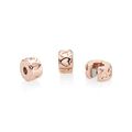 Κλιπ 14K rose gold-plated, καρδιές
