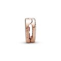 Σύμβολο κλιπ 14K rose gold-plated με κυβική ζιρκόνια, PANDORA Reflexions