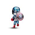 Σύμβολο ασ. 925 με κυβ. ζιρκόνια & σμάλτο, Marvel Captain America