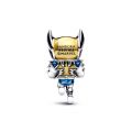 Σύμβολο ασ. 925 με μαύρο, κίτρινο & μπλε σμάλτο, Marvel Wolverine