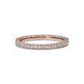 Δαχτυλίδι με κυβ. ζιρκόνια, 14K rose gold-plated