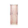Δαχτυλίδι 14K rose gold-plated με ροζ κυβική ζιρκόνια και ζαχαρί σμάλτο