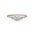 Δαχτυλίδι 14K rose gold-plated με κυβική ζιρκόνια