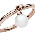 Δαχτυλίδι 14K rose gold-plated με λευκό καλλιεργημένο μαργαριτάρι
