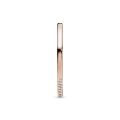 Δαχτυλίδι με διαφ. κυβ. ζιρκόνια, 14K rose gold-plated