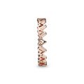 Δαχτυλίδι 14K rose gold-plated, καρδιές