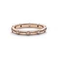 Δαχτυλίδι 14K rose gold-plated με κυβική ζιρκόνια