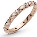 Δαχτυλίδι 14K rose gold-plated με κυβική ζιρκόνια