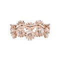 Δαχτυλίδι 14K rose gold-plated με κυβική ζιρκόνια, μαργαρίτα