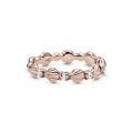 Δαχτυλίδι 14K rose gold-plated με κυβική ζιρκόνια, κοχύλι