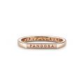 Δαχτυλίδι 14K rose gold-plated, λογότυπο Pandora