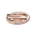 Δαχτυλίδι 14K rose gold-plated με κυβική ζιρκόνια, λογότυπο Pandora