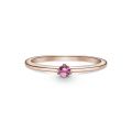 Δαχτυλίδι 14K rose gold-plated με phlox ροζ κρύσταλλο