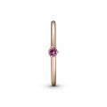 Δαχτυλίδι 14K rose gold-plated με phlox ροζ κρύσταλλο