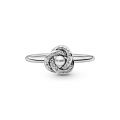 Δαχτυλίδι ασημ.925 με crystal pearl και με κυβ. ζιρκόνια , κορδέ