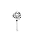 Δαχτυλίδι ασημ.925 με crystal pearl και με κυβ. ζιρκόνια , κορδέ