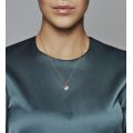 Κρεμαστό με κυβ. ζιρκόνια, καρδιά 14K rose gold-plated